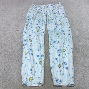 P.J Salvage Smiley Pajama Pants Blue White Yellow Women’s Size Small